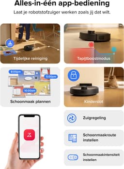 Roborock Q7 L5 Robotstofzuiger – 8000 Pa Hyperforce Zuigkracht – Dubbele Anti-Klit – Nauwkeurige LiDAR Navigatie –Slimme Verboden Zone –Multi-Level Mapping – Automatisch Opladen – APP–Zwart –Q5 PRO Upgrade — thumbnail 8