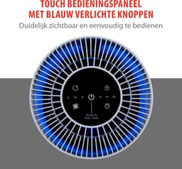 alpina Luchtreiniger met HEPA Filter H13 - Air Purifier met Ionisator voor Ruimtes 5-10 m2 - Lucht Reiniger 60 m³/h - Air Cleaner met 3 Snelheden - 230V/12W - Wit — thumbnail 6