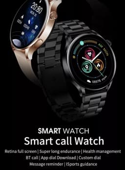 Smartwatch Rankos AK37 - sporthorloge zilver staal bandje - Fitness - Stappenteller - Hartslag - Slaapmonitor - Bluetooth bellen-Bel/message herinnering - Camera Bediening-IP67 Waterbestendig - Met APP-Weer informatie -Stopwatch - Muziek — thumbnail 14