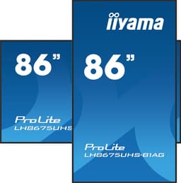 iiyama LH8675UHS-B1AG beeldkrant Digitale signage flatscreen 2,17 m (85.6") LCD Wifi 500 cd/m² 4K Ultra HD Zwart Type processor Android 11 24/7 — thumbnail 2
