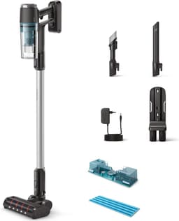 Philips Steelstofzuiger Met Dweilfunctie XC3131/01 - Draadloos - Zuigmond met LED verlichting - Zonder Zak - Handstofzuiger - Alle Vloertypen - Matzwart — thumbnail 17
