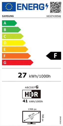 Samsung UE32T4305AE - 32 inch - HD Ready LED - 2022 - Smart TV — thumbnail 4