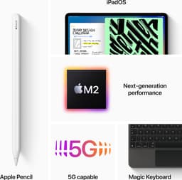 Apple iPad Pro (2022) - 12.9 inch - WiFi + 5G - 128GB - Zilver - 6e generatie — thumbnail 5