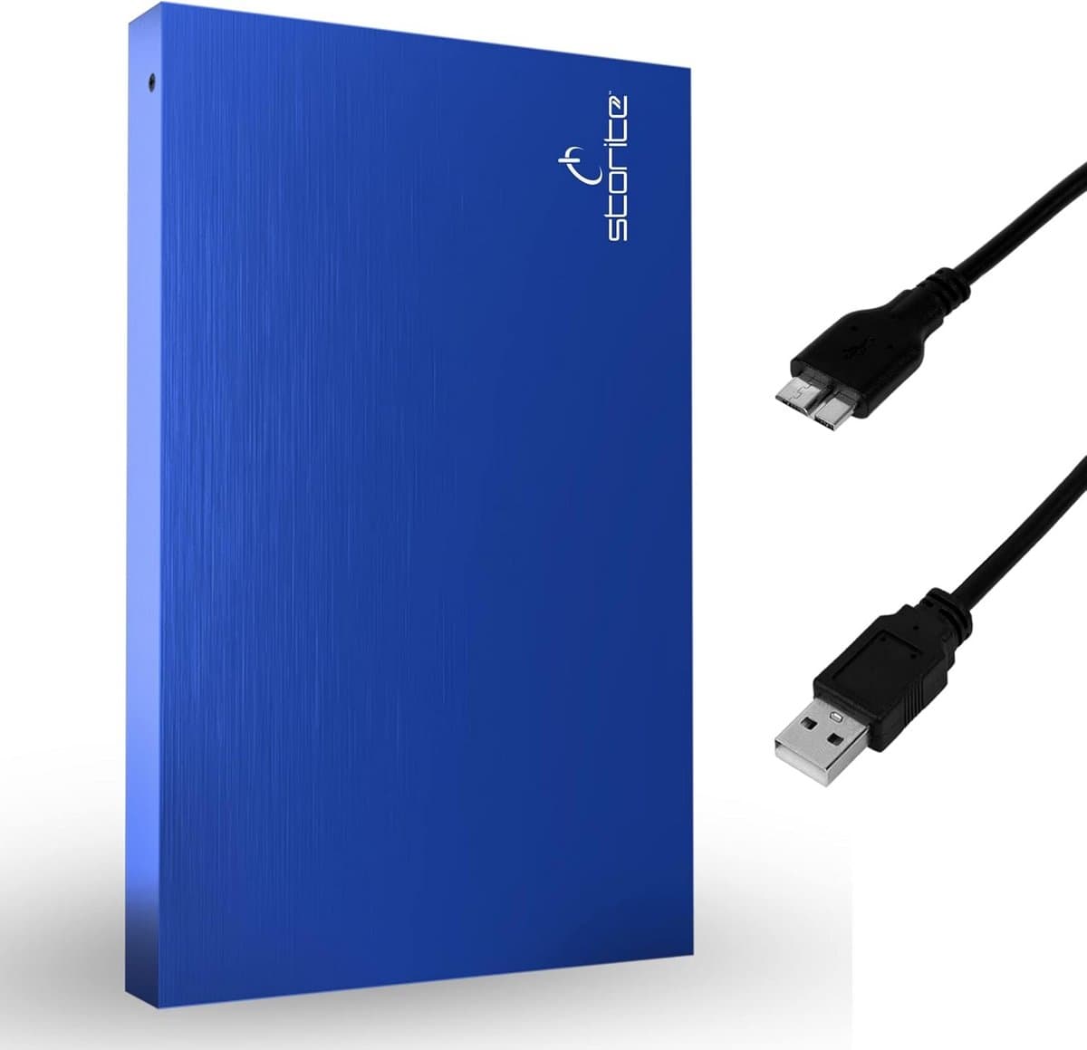 2,5 inch draagbare externe harde schijf 120 GB - Ultradunne HDD back-upopslag met USB 3.0 - Snelle gegevensoverdracht voor PC, Mac, Windows, gaming, laptop en desktop - Blauw — afbeelding 1