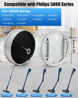 Namajunas - 4 stuks filters vervanging geschikt voor Philips 5000 Series XV1651/01 XC5041, XC5043, XC5141, XC5142, XC5242, XC5243, XC5244 Batterij Stofzuiger - Stofzuiger onderdelen - accessoires - Uitwasbaar en Herbruikbaar — thumbnail 6