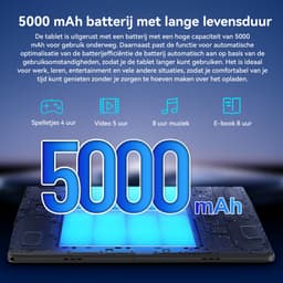 Hotlight C108 - Android 16 Tablet - 10.1 inch - 30(6+24)GB RAM/128GB ROM - Gemini AI - Wifi 6 - Met Toetsenbord, Muis, Oordopjes & Bescherming – Zwart — thumbnail 9