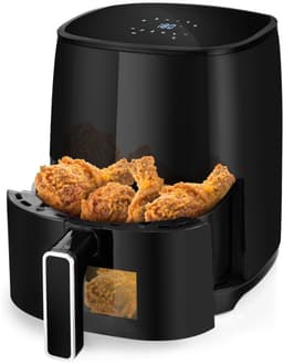 Aura® Mini airfryer - Airfryer - Airfryer klein - Zwart - ‎25cm x 30cm x 35cm — thumbnail 1