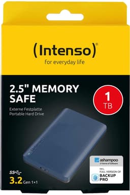 Intenso 2,5 inch Memory Safe 1TB - Portable externe HDD – 1TB – USB 3.2 - inclusief Ashampoo Backup Software - blauw — thumbnail 10