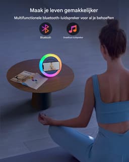 Bluetooth-luidspreker - Nachtlampje- Draadloos Oplaadstation - Telefoonhouder -Slaapkamer En Kinderkamer — thumbnail 4