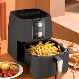 Sensova - Airfryer Oven 5L 1500W - Olievrije Luchtfriteuse voor Thuis met Ovenfunctie - Instelbare Temperatuur 80–200°C - 30 Minuten Timer - Dubbele Draaiknopbediening - Gezond Frituren, Bakken en Grillen op 220-240V — thumbnail 6