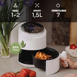 Aurixi® Mini airfryer - Airfryer - Airfryer klein - Wit - 30cm x 23cm x 31cm — thumbnail 2