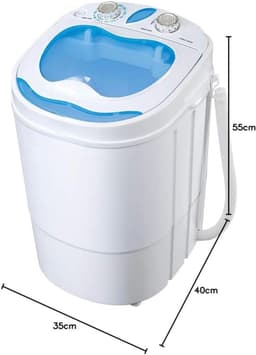 SCH® Mini Wasmachine - Wasmachine - Wit - 40cm x 35cm x 55cm — thumbnail 3