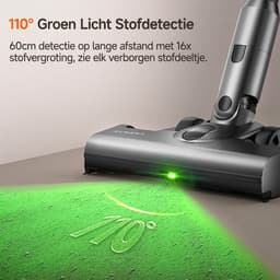 UWANT V600 Steelstofzuiger met Dweilfunctie - Draadloze Stofzuiger zonder Zak - Zelfreinigend Dweilsysteem - 32kPa Zuigkracht - Elektrische Dweil — thumbnail 3