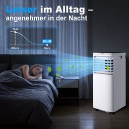 NETTLIFE Mobiele Airco 3-in-1 | 7000 BTU | Met Afvoerslang | Afstandsbediening LED Display Timer Wielen & Draaggreep | Voor Ruimtes Tot 25 m² — thumbnail 7