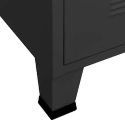 Industriële TV Kast met Deuren en Opbergruimte - Metalen Meubel voor Mediaapparatuur — thumbnail 4