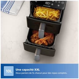 Philips 4000 Series Dual-Stacked Dubbele Airfryer – NA461/00 - 2 Lades (Sync) – 10 L – Tot 6 Personen – Bespaart 45% Ruimte — thumbnail 13