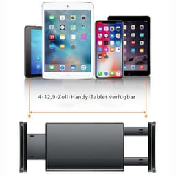 Bed Tabletstandaard - 360 graden draaibaar - Met stabiele aluminium arm - Geschikt voor iPad, tablet, telefoon of andere apparaten met schermformaten van 4,5 tot 12,9 inch — thumbnail 3