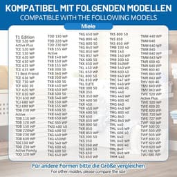 2 stuks - Droogfilters Geschikt voor Miele T1 -drogerfilter 9164761-Reserveonderdeel-sponsfilter vervangende accessoires-207 x 157 x 30 mm wasdroger sokkelfilter — thumbnail 4
