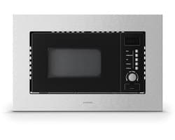 Klarstein Magnetron Verosteel inbouwmagnetron met grill – 20 l, 700 W & 800 W grill, 8 programma's, touchbediening, roestvrij staal, geïntegreerde magnetronoven - 20L - voor Keuken - Timer - RVS - glas Display - Microwave