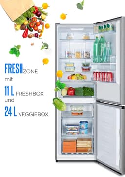 Heinrich´s HKS 3095 Koel- en vriescombinatie 304 liter - No Frost - XXL - koelvolume 207 l, vriesvak 97 l - stil 39 dB - energieklasse E - inox — thumbnail 8