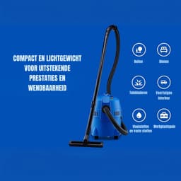 SCH® Steelstofzuiger met snoer - Steelstofzuiger - Stofzuiger - Blauw - ‎47cm x 39cm x 36cm — thumbnail 2