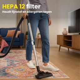 RYER - Stofzuiger met Zak - Krachtig 850W - Stil - 12m Actieradius - HEPA - Drie Mondstukken - Vacuum Cleaner - MotionPro Serie — thumbnail 6