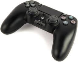 GMB Gaming Draadloze Game Controller voor PS4 en PC - Dual Vibration, LED Lichtbalk, Ergonomisch Ontwerp voor Comfortabel en Realistisch Spel, Zwart — thumbnail 1