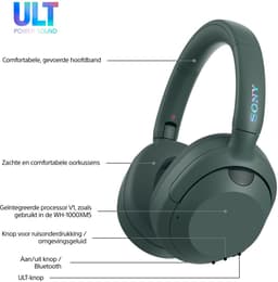 Sony ULT Wear - Draadloze Noise Cancelling koptelefoon met ULT Power Sound - Forest Gray — thumbnail 7