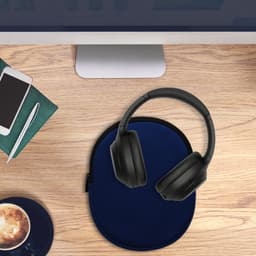 kwmobile hoes geschikt voor Sony WH-1000XM4 / WH-1000XM3 / Jabra Evolve 20 - 21,5 x 16 cm - Beschermhoes voor headset in donkerblauw - Van neopreen — thumbnail 7