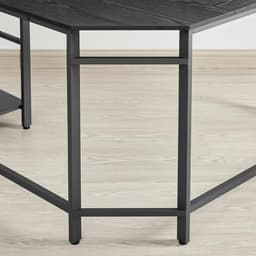 ACAZA Bureau - Hoekbureau - Zwart - 138 x 50 x 76 cm (L x B x H) - Bureautafel - Game Bureau - Bureau Gaming - Game Bureau — thumbnail 4