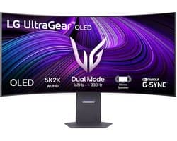 LG UltraGear OLED 45GX950A - 5K - Curved Ultrawide Gaming Monitor - Dual-Mode - 165hz - 330hz - USB-C 90W - 45 inch