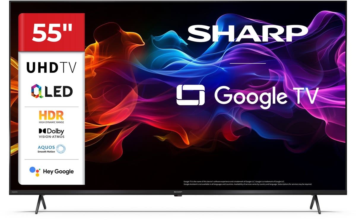 Sharp Aquos 55HP5265 - 55 inch 4K UHD QLED met Google TV — afbeelding 1