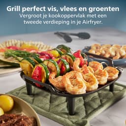 Philips Grill Set Airfryer Accessoire - HD9946/00 - Geschikt voor Philips - Grillplaat met 5 spiesen — thumbnail 2