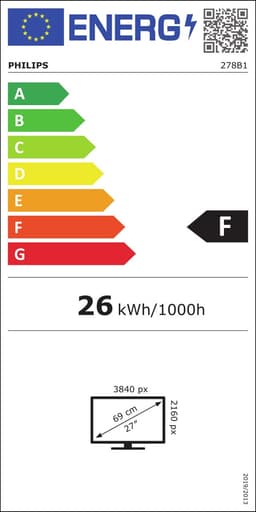 Philips B Line 278B1/00 LED display 68,6 cm (27") 3840 x 2160 Pixels 4K Ultra HD Zwart — thumbnail 8