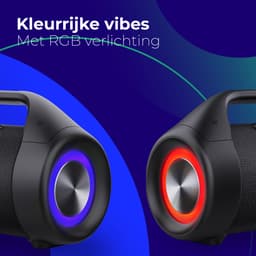 Caliber Bluetooth Speaker - Muziek Box - LED verlichting - 100 Watt - Draagbare Speaker - Stevige Handgreep - Tot 12 uur muziek - Waterbestendig — thumbnail 2