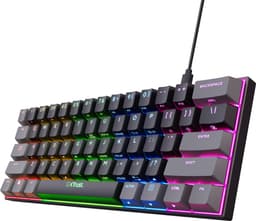 Trust GXT 867 Acira - Mechanisch Gaming toetsenbord - Mini - 60% - RGB Verlichting - PC/PS5 - Red Switches - Zwart — thumbnail 15