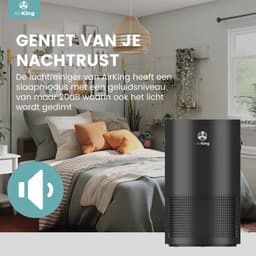 AirKing Luchtreiniger HEPA 13 + koolstoffilter, UV-C filter, Ionisator - Air Purifier tegen huisstofmijt, hooikoorts, allergie en stof - 230 m³/u — thumbnail 6