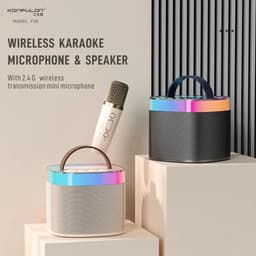 Viatel Creatieve Rgb Kleurrijke Verlichting Mini Karaoke Draagbare Draadloze Bluetooth Speaker Met Microfoon Outdoor Stereo Subwoofer — thumbnail 16