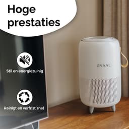 Øvaal Luchtreiniger - Air Purifier - met vervangbaar HEPA13 Filter + koolstoffilter - 250 m³/u - Helpt tegen stof, huisstofmijt, hooikoorts en allergie - Slaapstand en Automatische Stand - Luchtkwaliteit Indicator — thumbnail 6