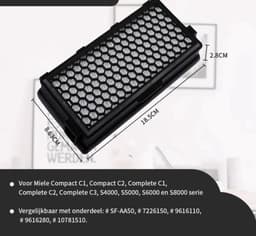 Replacements® HEPA-filters geschikt voor Miele Active AirClean 50 – Voor Complete C3, C2, S8, S6, S5, S4 - Vervangt SF-HA 50 - 3 stuks — thumbnail 4