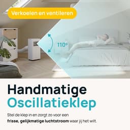 MOA Mobiele Airco - 9.000 BTU - 3-in-1 - Met Afstandbediening - Tot 30m² - Airconditioner met Ontvochtigingsfunctie - Raamafdichtingskit - Wit — thumbnail 8