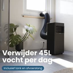 Auronic Mobiele Airco - 9.000 BTU - 3-in-1 - Airconditioning met 2 Raamafdichtingskits - Ventilator - Ontvochtiger - tot 25m² koelen - Zwart — thumbnail 11