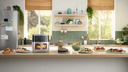 Bosch MAF671C0 Airfryer XXL - Serie 6 - 7,2L - Shake alarm - Kijkvenster - Warmhoudfunctie - 7 programma's - Tot 5 personen - Dark Cream — thumbnail 8