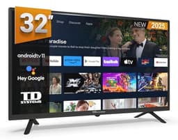32 Inch Smart TV met Google Assistant en Chromecast - HD DVBT2/C/S2 televisie — thumbnail 1