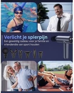 White-Label® Massage Gun Professioneel - Massage Apparaat - Theragun - Grijs — thumbnail 3