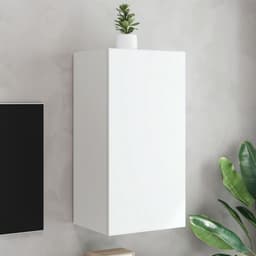Zwevend TV Meubel met LED Verlichting Wit - Wandkast voor Televisie — thumbnail 2