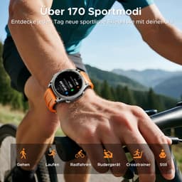 DOOGEE Anywise W1 Pro -Militair smartwatch-AI spraakbesturing-5ATM-Dual band GPS-Offline kaarten-170 sportmodi-1,43 inch AMOLED-Fitnesstracker-Bellen en gebeld worden-18 dagen extra lange batterijduur-Zaklamp-Geschikt voor Android en iPhone — thumbnail 5