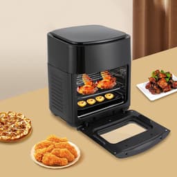 EAFC Airfryer - 11L Grote Capaciteit XXL - PFAS Vrij - programma's - Instelbare temperatuur - 1400 Watt - Tot 6-7 Personen - Zwart — thumbnail 5