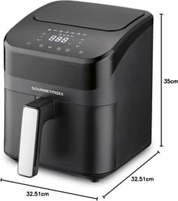 Digitale Airfryer - Hete Lucht Oven - Gezond Frituren - Snelle Bereiding - 4 Liter - Zwart — thumbnail 3