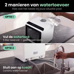 Ventux® Mini Vaatwasser Incl. App – Afwasmachine – 5 Programma’s – 900 Watt – 42,5 x 42,8 x 45,8 cm - Wit — thumbnail 4